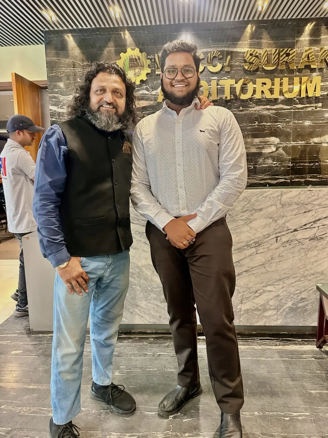 Mohd Abu Sayeed with trainer Md Nasarullah Khan Sir